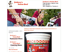 Tablet Screenshot of jimbooosbeef.com